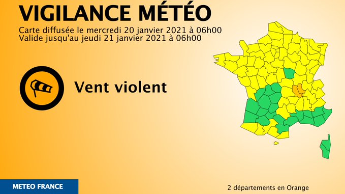 Alerte Météo : Météo France Place Ce Matin Deux Départements En ...